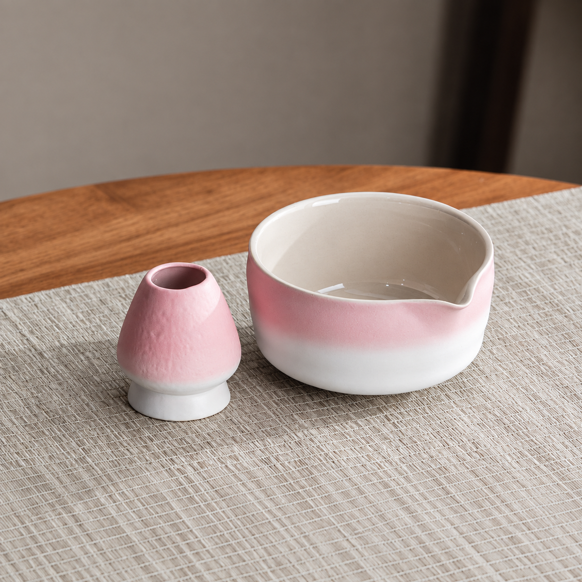 Pink & White — Bowl & Whisk Stand
