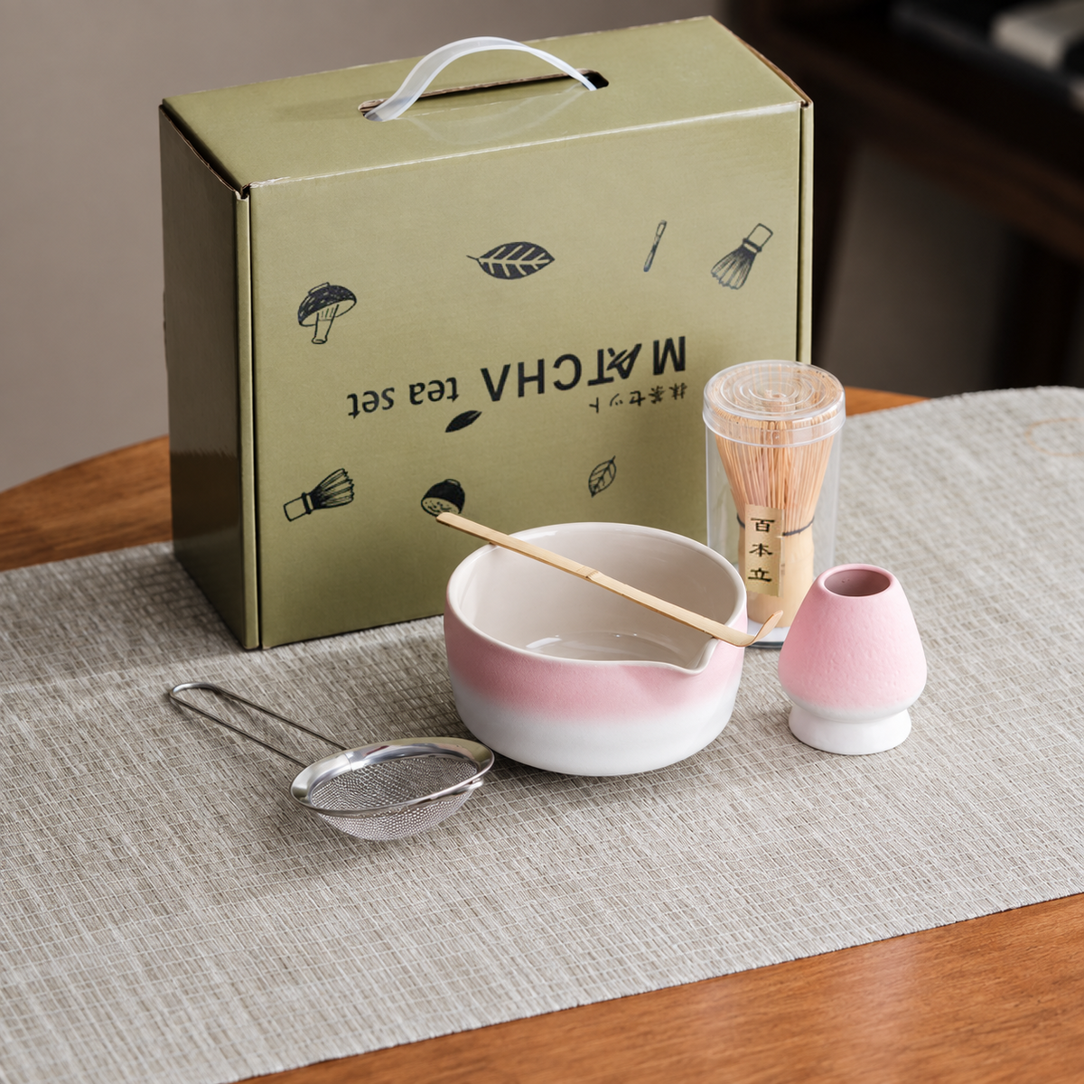 Pink & White — Five-Piece Set / Supplier Box Option