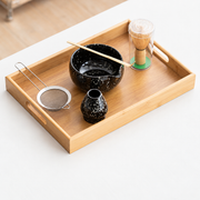Black — Six-Piece Set with Bamboo Tray