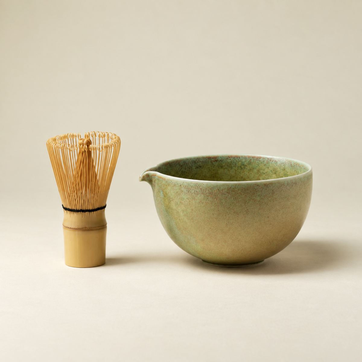 Moss Green — Bowl & Bamboo Whisk