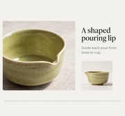 A shaped pouring lip
