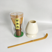 Dark Bamboo — Whisk, Scoop & Ivory Stand