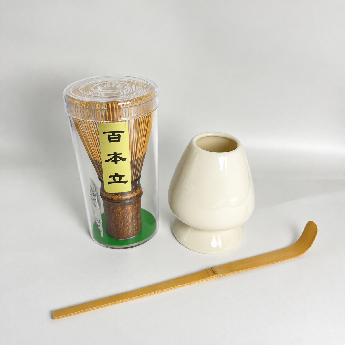 Dark Bamboo — Whisk, Scoop & Ivory Stand