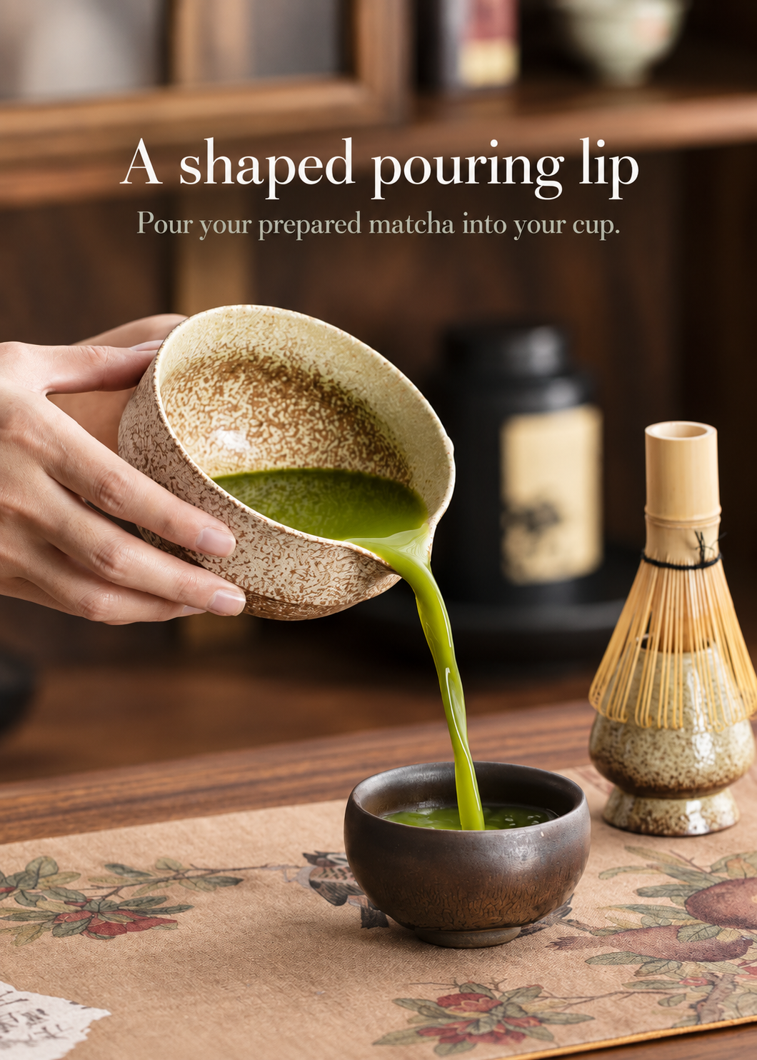A shaped pouring lip