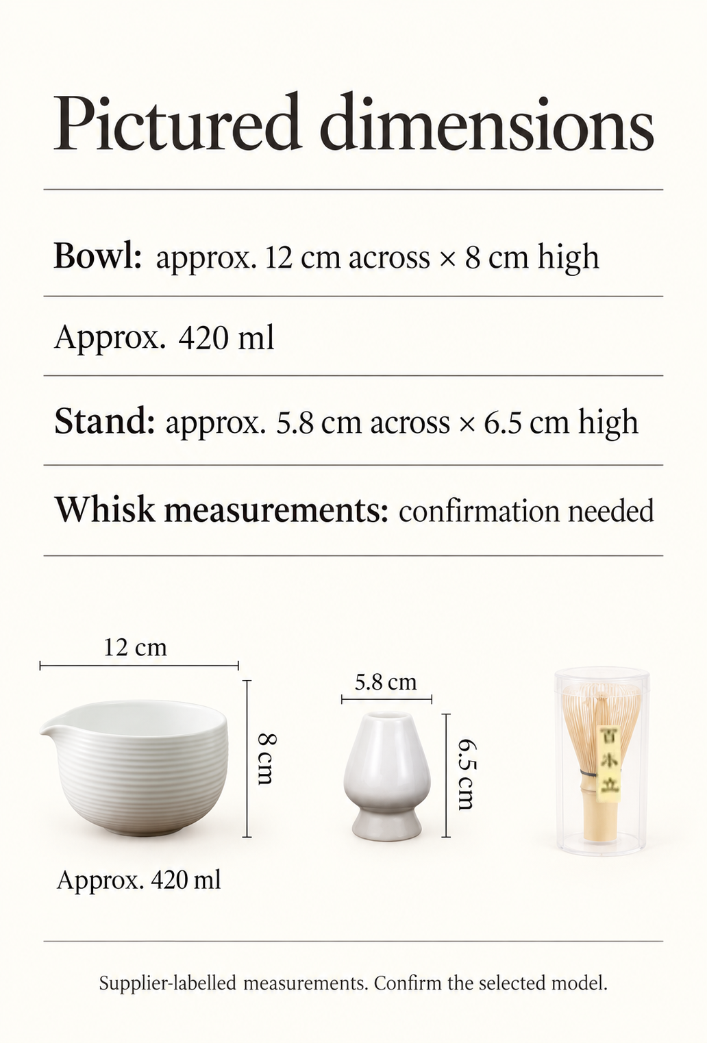 Pictured dimensions