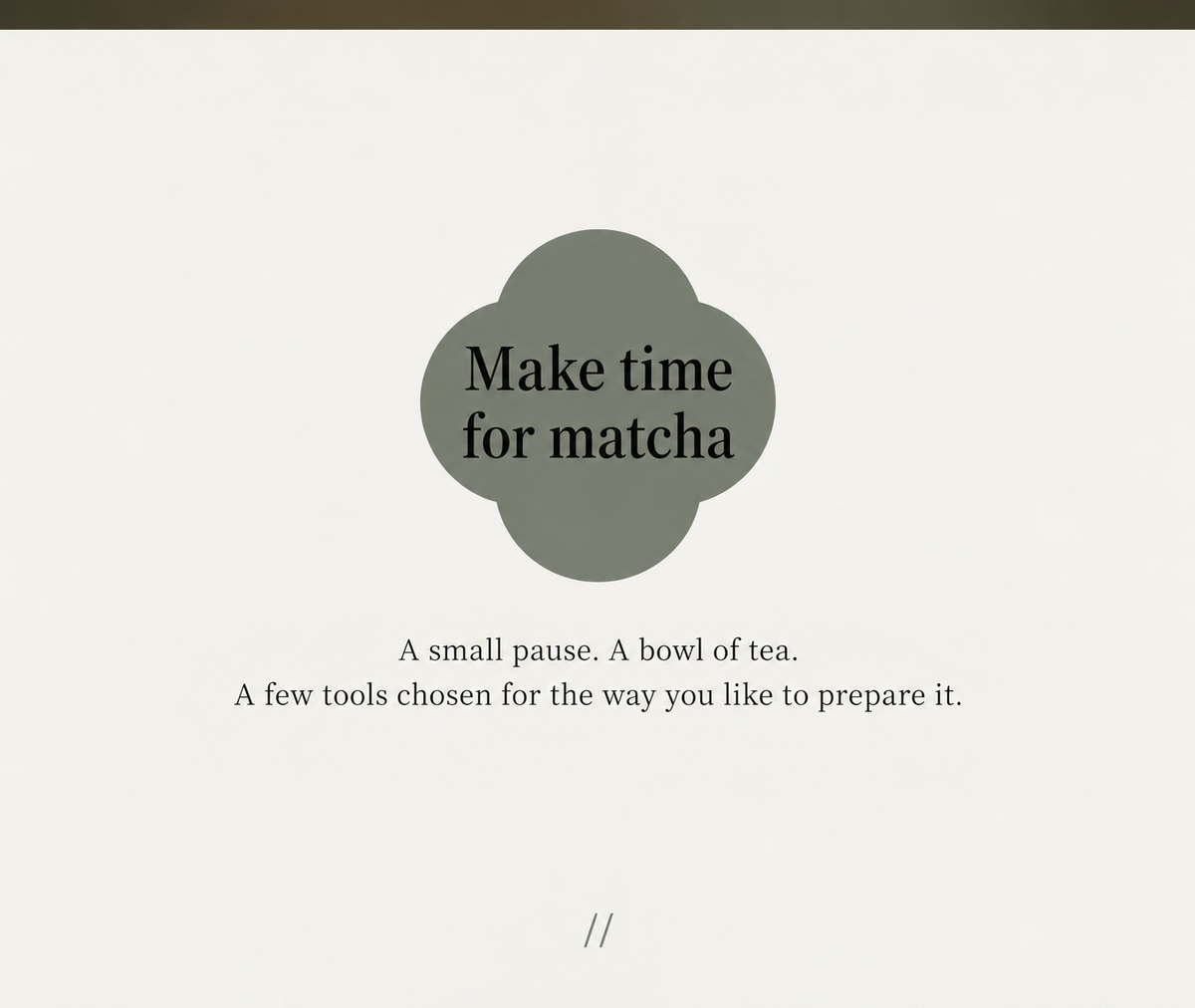 Make time for matcha