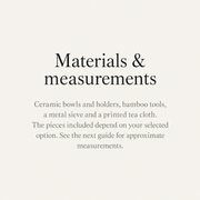 Materials & measurements