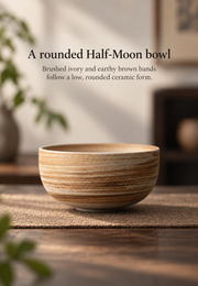 A rounded Half-Moon bowl