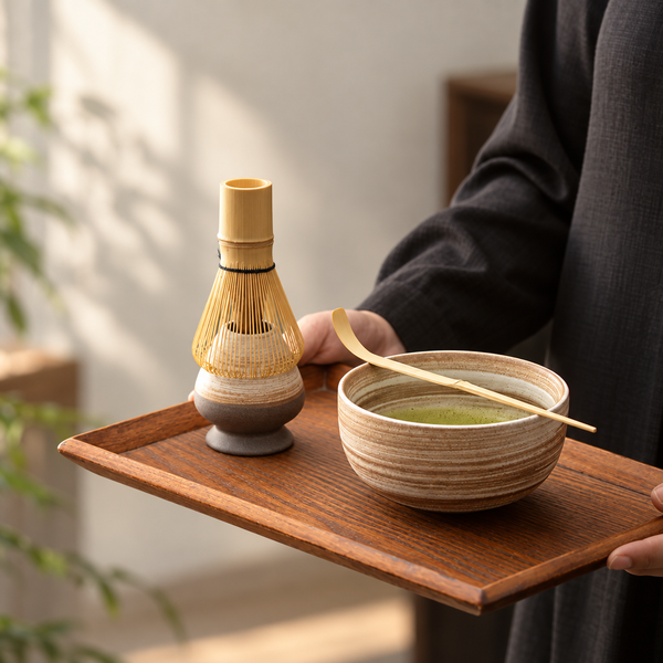 Textured Matcha Bowls, Whisks & Four-Piece Sets