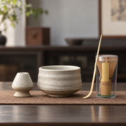 Wave Crackle Grey-Ivory — Four-Piece Bamboo Whisk Set