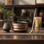 Wave Bronze — Four-Piece Bamboo Whisk Set