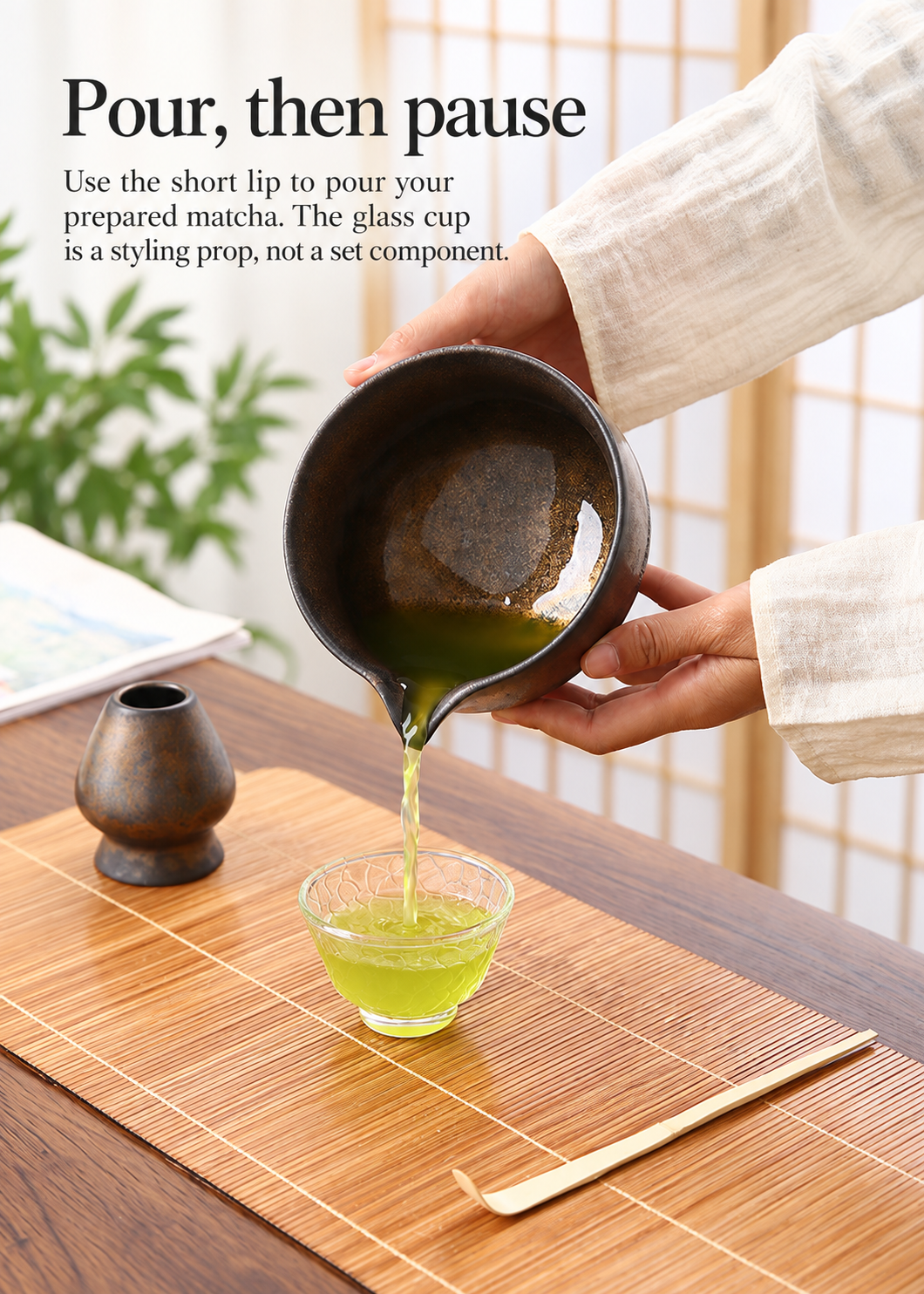 Pour, then pause