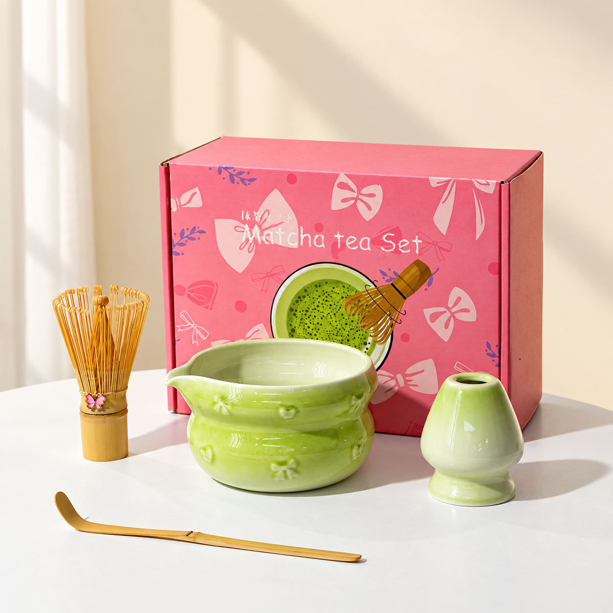 Apple Green — 4-Piece Set with Pink Presentation Box