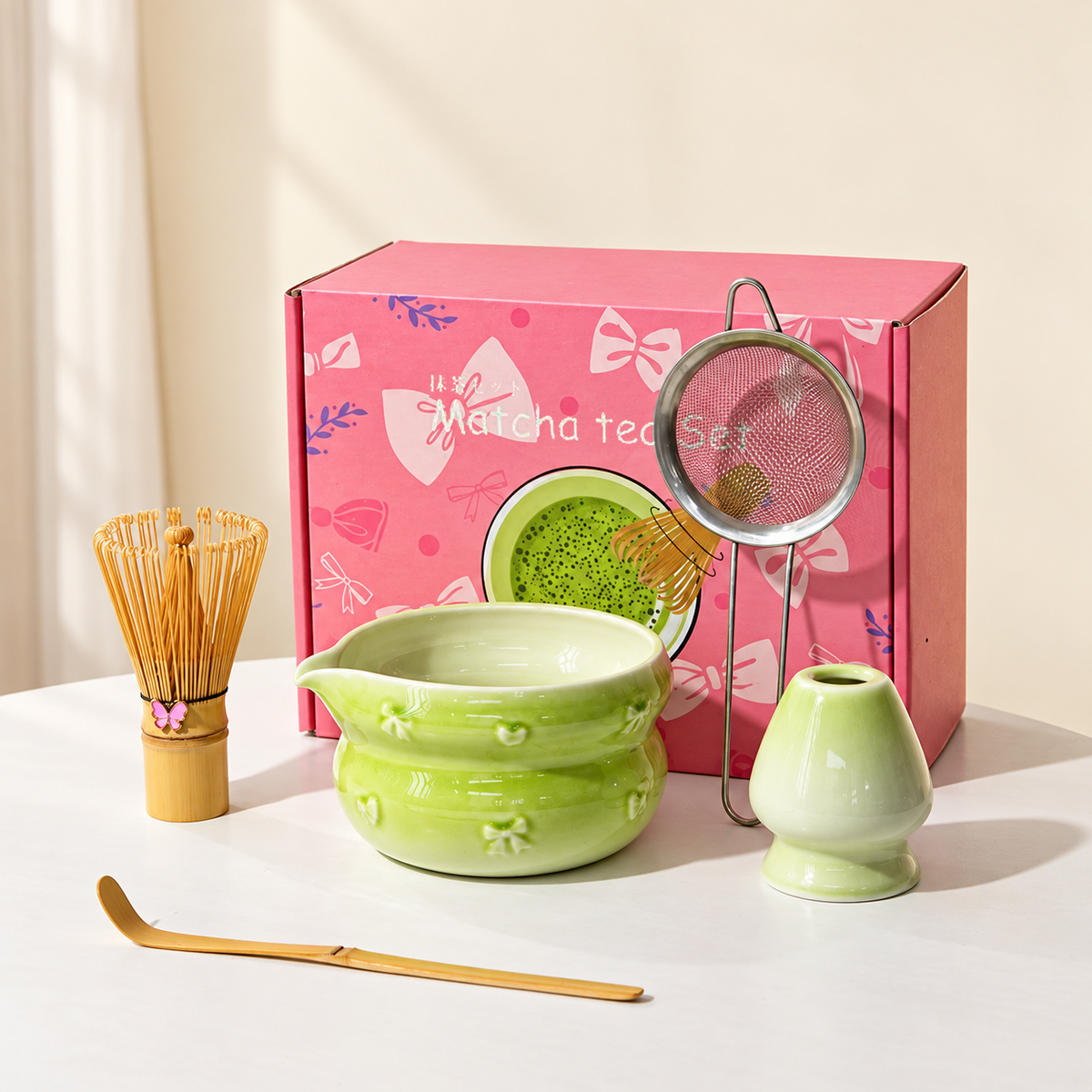 Apple Green — 5-Piece Set with Pink Presentation Box