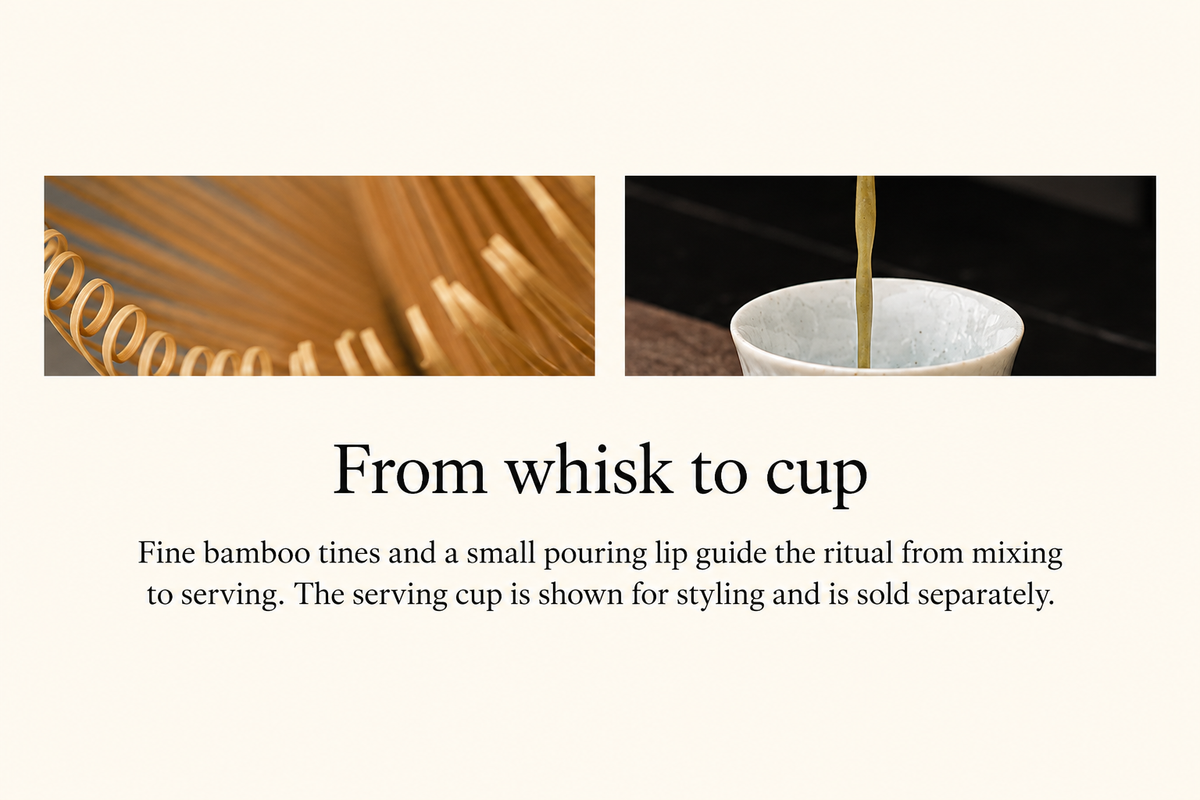 From whisk to cup