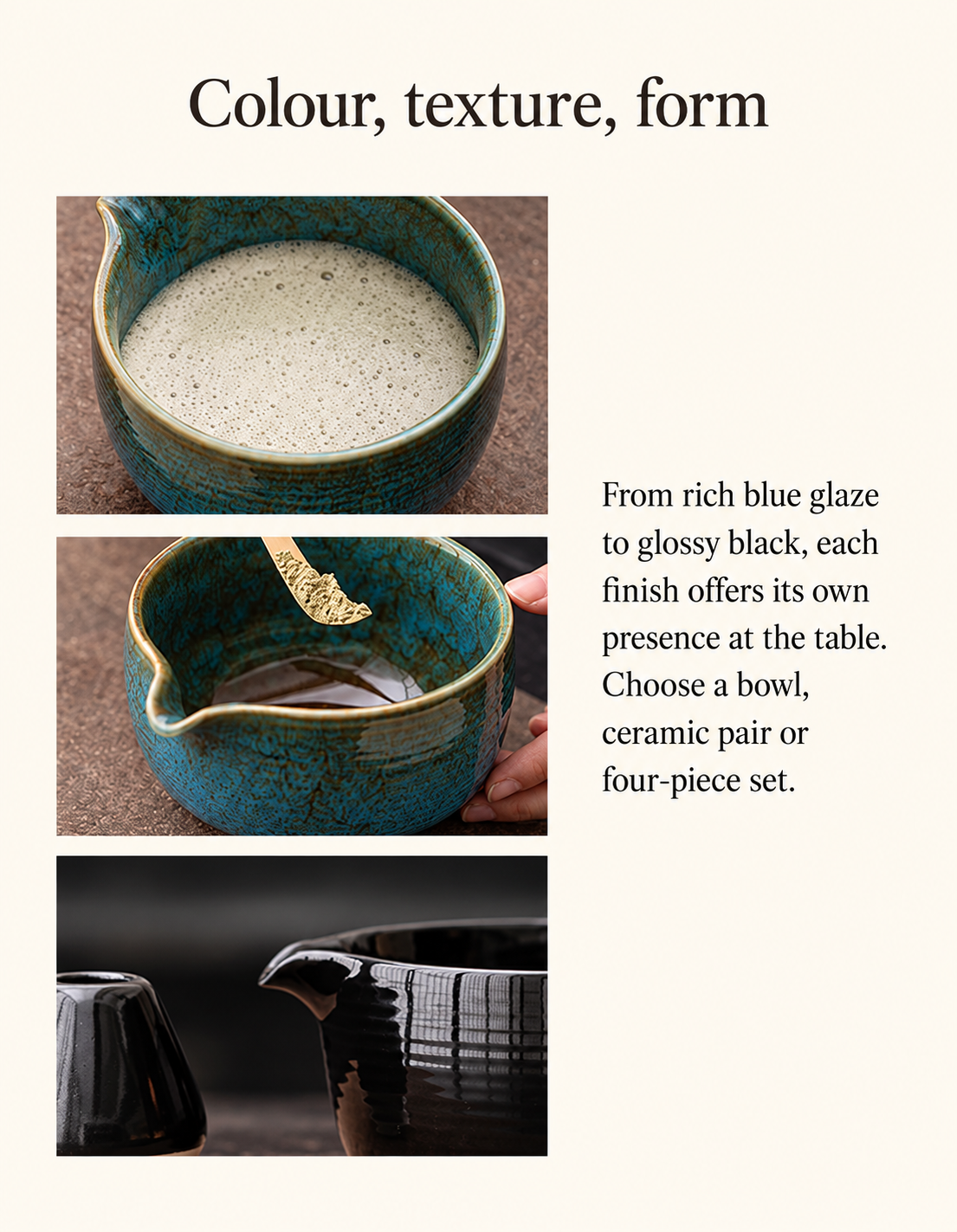 Colour, texture, form