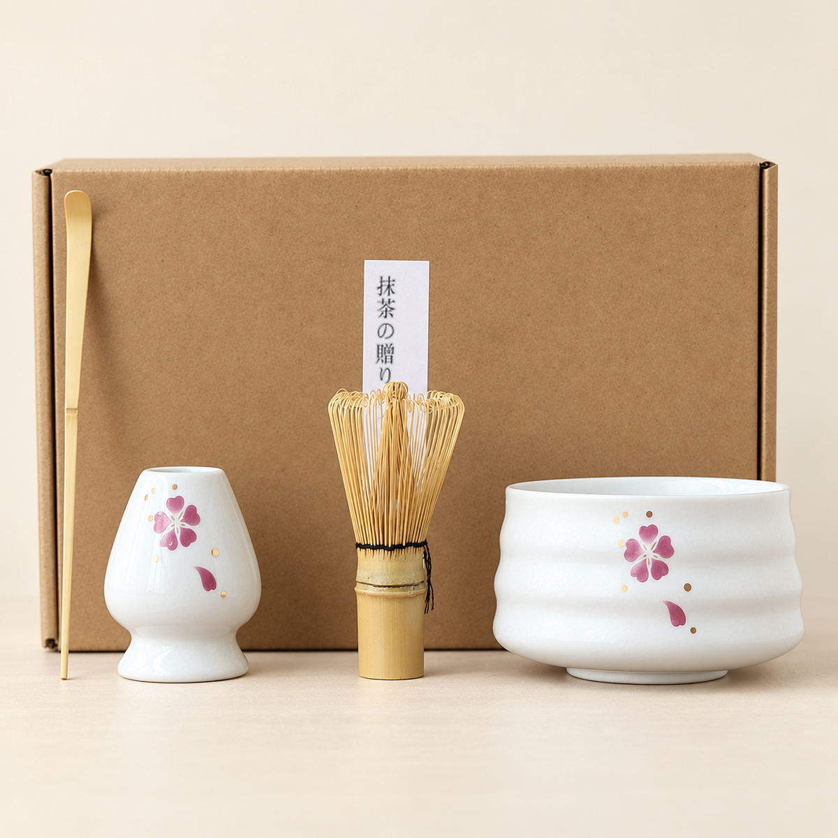 Pink Flower — Four-Piece Set