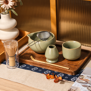 Green Ceramic Matcha Bowls, Cups & Whisk Holders — image 6