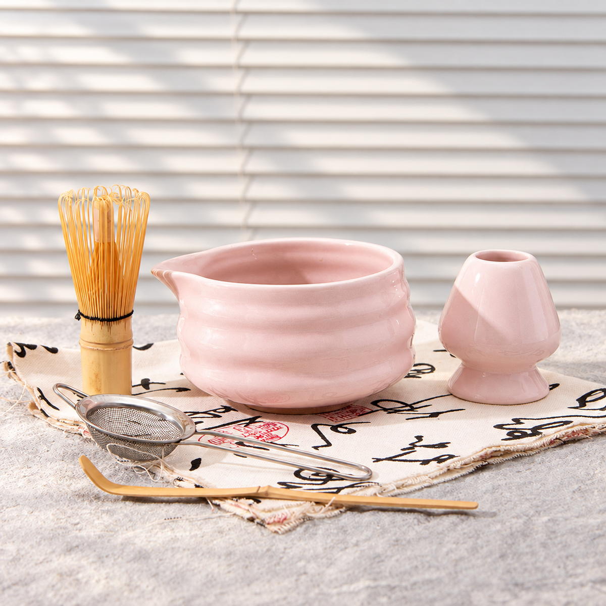Five-Piece Matcha Ritual Set — Soft Pink — image 2