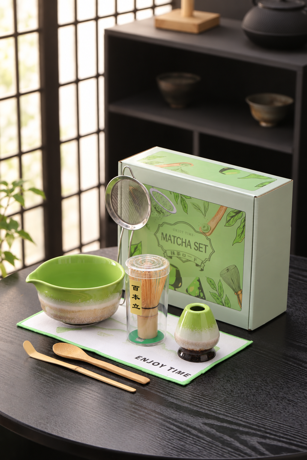 7-Piece Option 10 — Kiln Lime — Green, White and Earth Bands