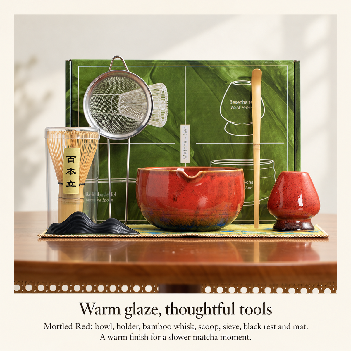 Warm glaze, thoughtful tools