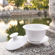 White Ceramic Gaiwans & Tasting Cups — image 2
