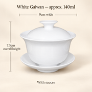 White Ceramic Gaiwans & Tasting Cups — image 4
