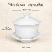 White Ceramic Gaiwans & Tasting Cups — image 5