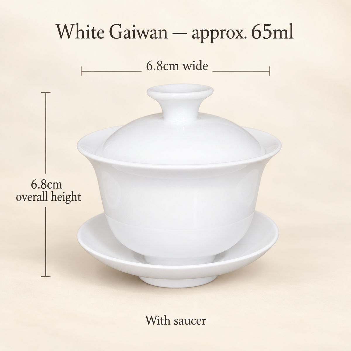 White Ceramic Gaiwans & Tasting Cups — image 5