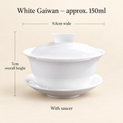 White Ceramic Gaiwans & Tasting Cups — image 7