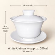 White Ceramic Gaiwans & Tasting Cups — image 8