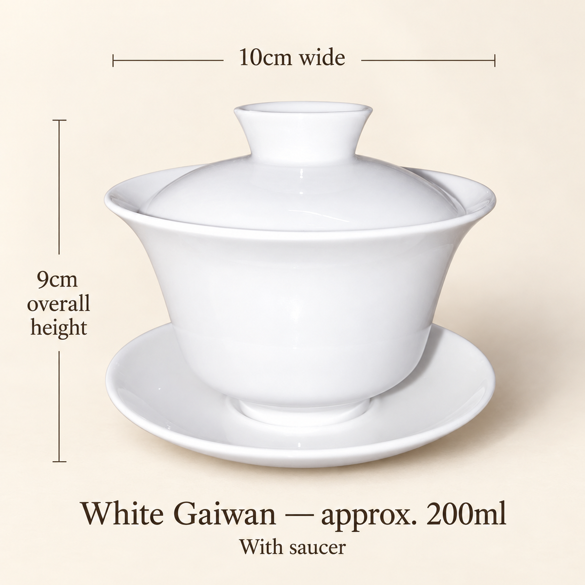 White Ceramic Gaiwans & Tasting Cups — image 8