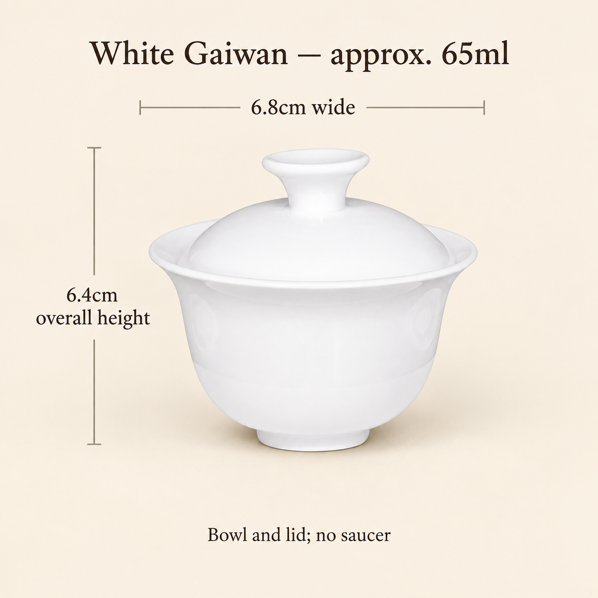 White Ceramic Gaiwans & Tasting Cups — image 9