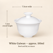 White Ceramic Gaiwans & Tasting Cups — image 10
