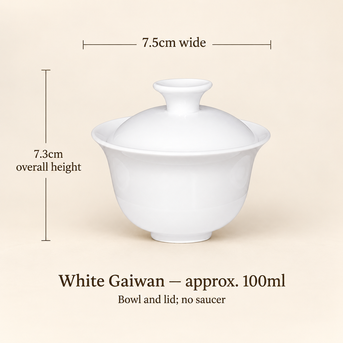 White Ceramic Gaiwans & Tasting Cups — image 10