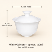 White Ceramic Gaiwans & Tasting Cups — image 11