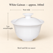 White Ceramic Gaiwans & Tasting Cups — image 12