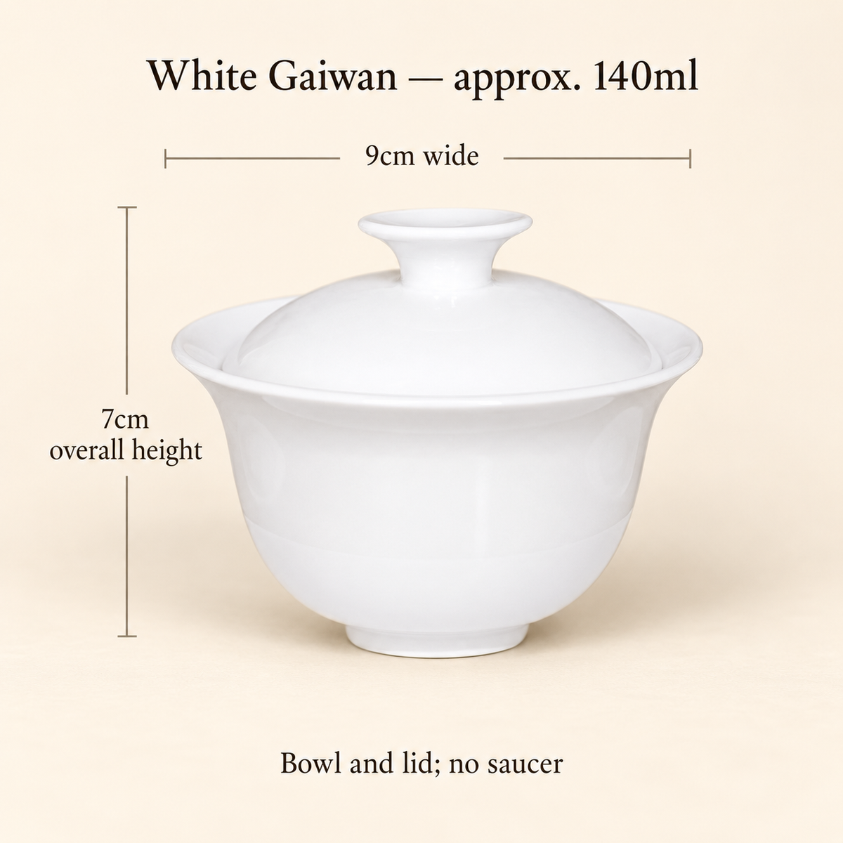 White Ceramic Gaiwans & Tasting Cups — image 12