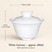 White Gaiwan — 200 ml — Bowl and Lid