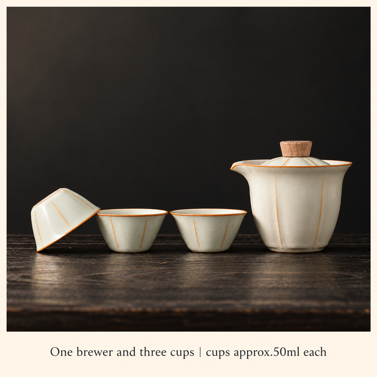 Ivory Crackle-Glaze Tea Brewers & Ritual Pieces — image 7