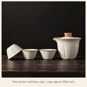 Fluted Tea Brewer Set — Three Cups