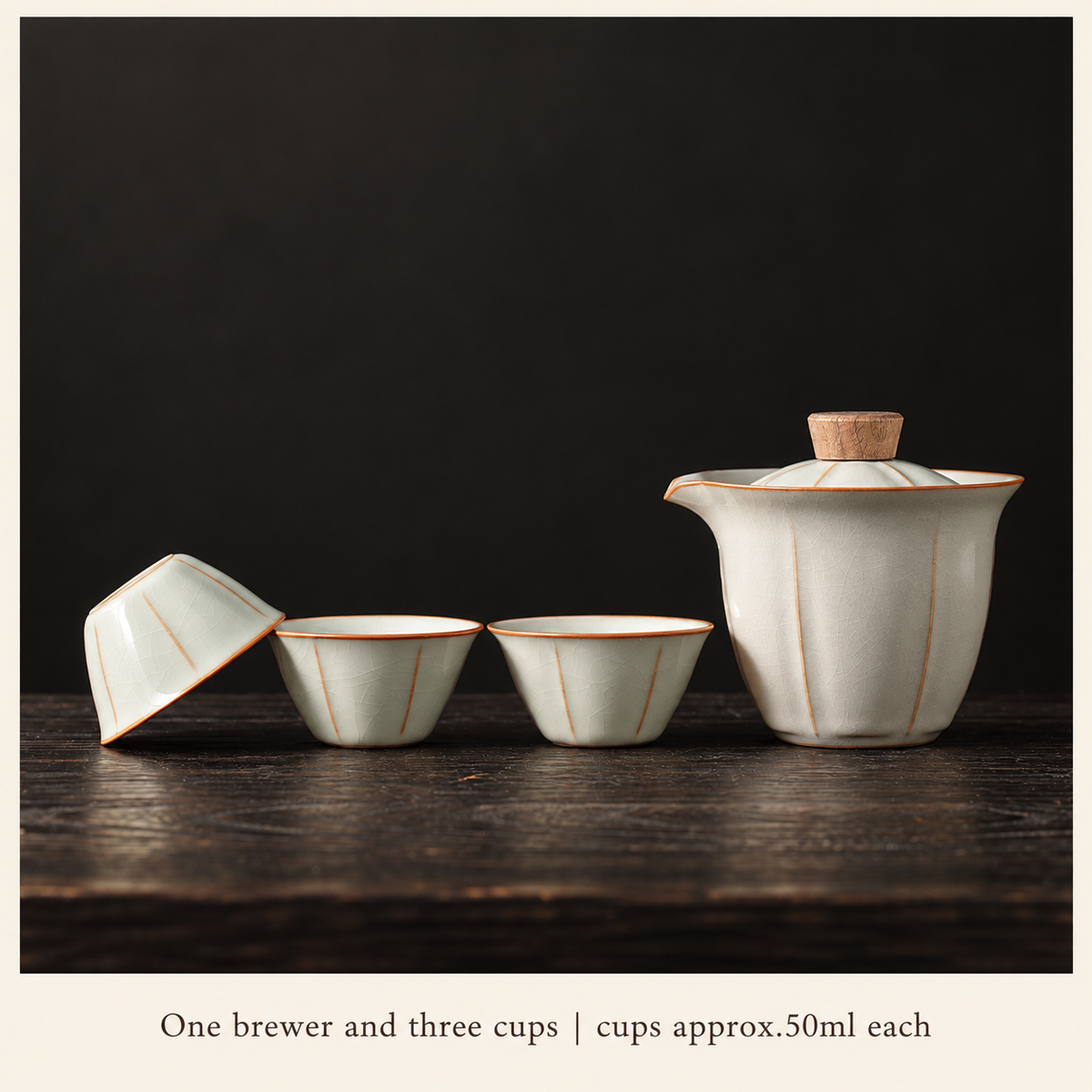 Fluted Tea Brewer Set — Three Cups