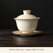 Ivory Gaiwan with Saucer — 150 ml