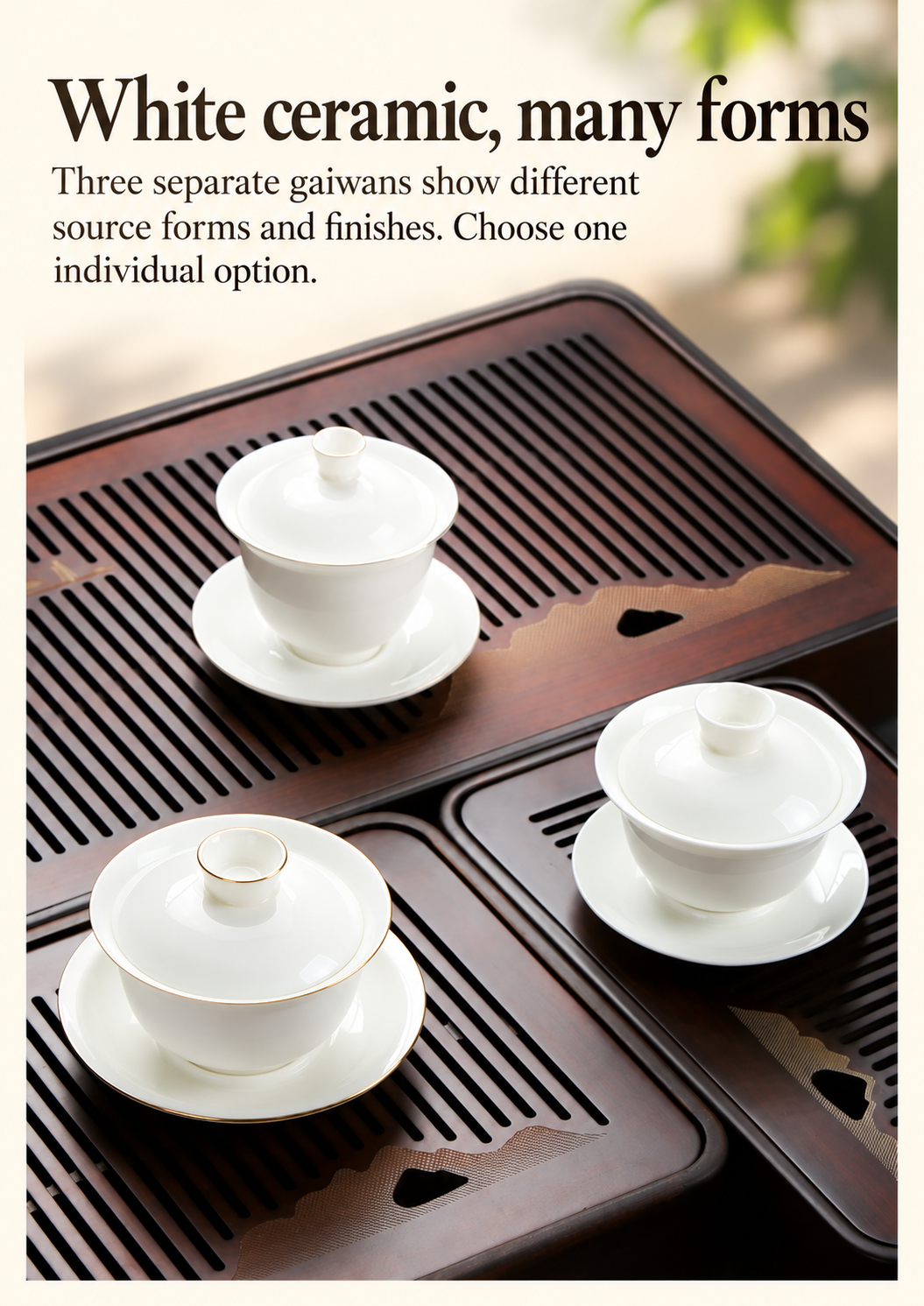 White ceramic, many forms