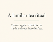 A familiar tea ritual