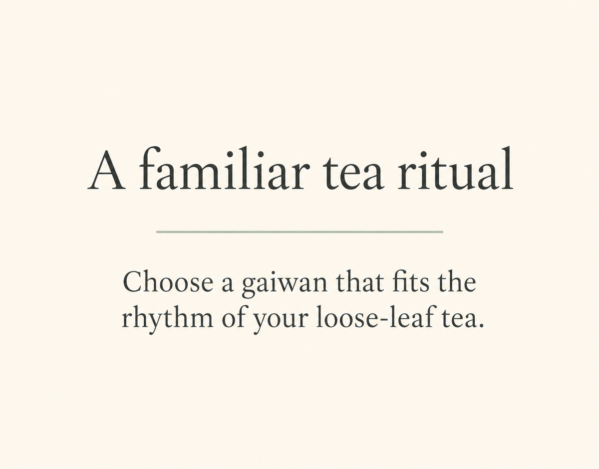A familiar tea ritual