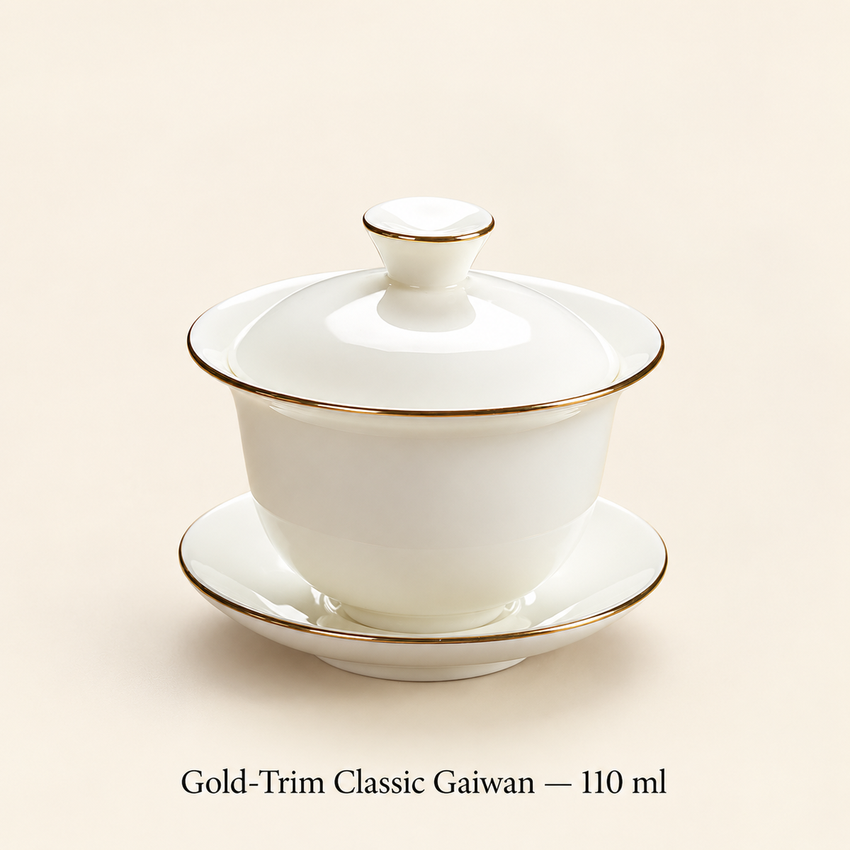 Gold-Trim Classic Gaiwan — 110 ml