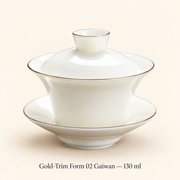 Gold-Trim Form 02 Gaiwan — 130 ml