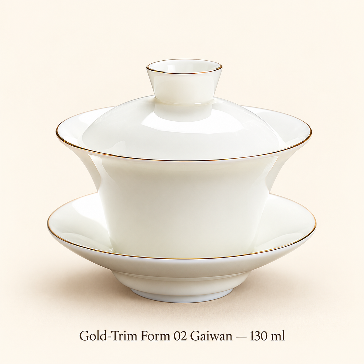 Gold-Trim Form 02 Gaiwan — 130 ml