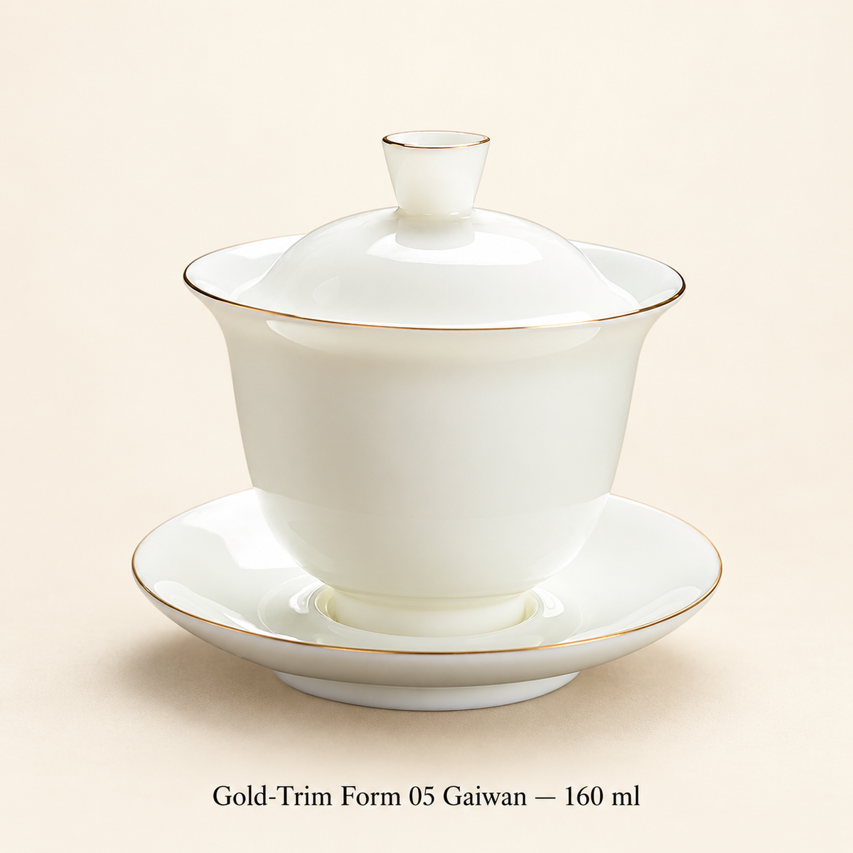 Gold-Trim Form 05 Gaiwan — 160 ml